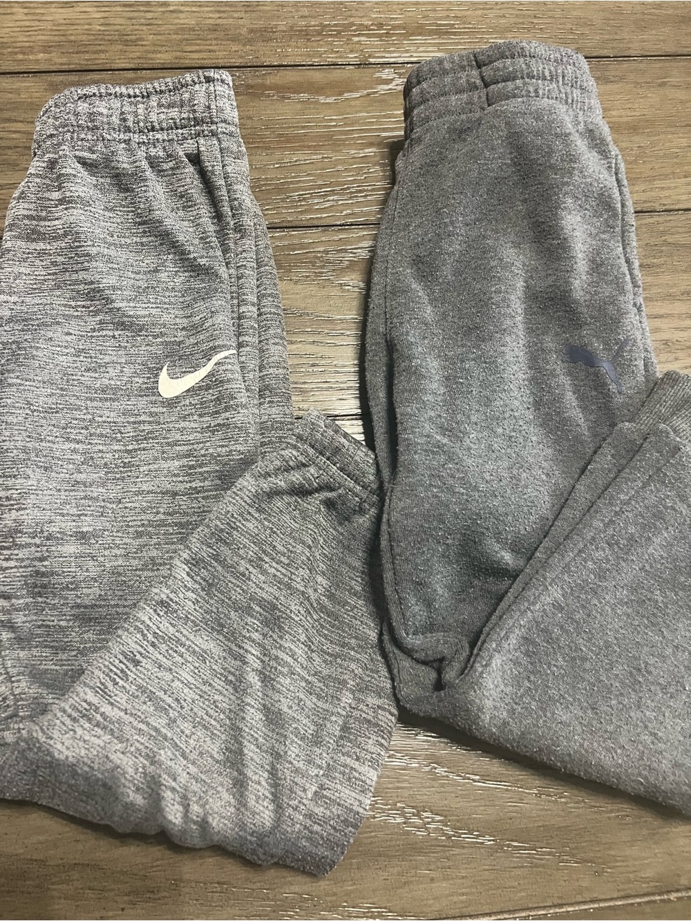 Nike & Puma Kids Grey Jogger Sweatpants - Nike 5 Puma 6